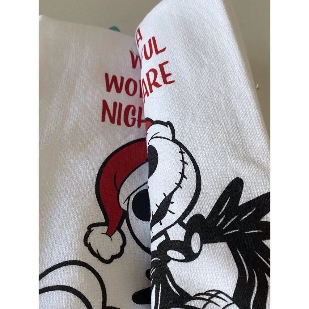 2 Pack Disney Jack Skellington‎ Zero Nightmare Before Christmas Kitchen Towels